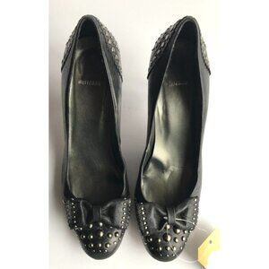Stuart Weitzman Black Heels Studded W/ Bows, Size 9 (US)